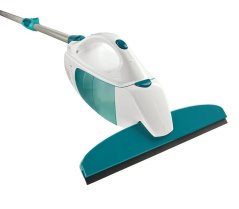 Środek do czyszczenia okien LEIFHEIT 51003 Środek do czyszczenia okien, z drążkiem 43 cm, mopem i odkurzaczem do okien, akumulator