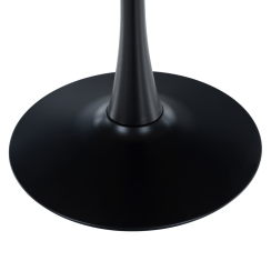 Étkezőasztal, kerek, tölgy/fekete, átmérő 110 cm, REVENTON NEW