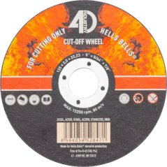 Hells Bells kerék 125x2.0x22.2mm, T41, acél/Inox, vágás