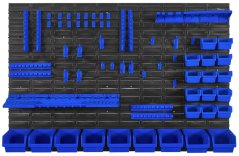 Panou de atelier pentru scule – set de 4 panouri, 1152 x 780 mm + 65 de accesorii, GEKO