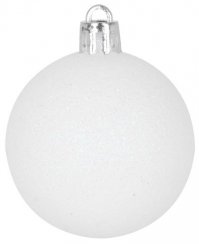 Koule MagicHome Vánoce, 31 ks, bílo - stříbrné, mix, na vánoční stromek, 6-3 cm