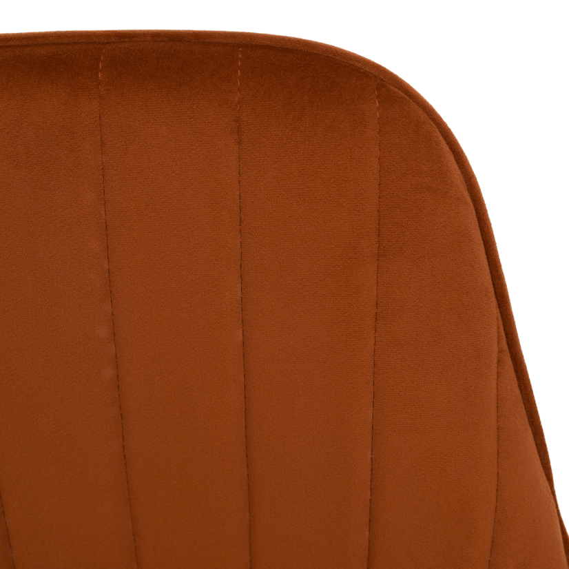 Designer-Sessel, Terrakotta-Samtstoff, AURIL