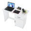 Uniwersalne biurko komputerowe, białe, SIRISS