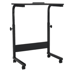 PC-Tisch mit Rollen, schwarz, WESTA