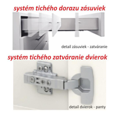 Dolní skříňka D 40, vysoký bílý lesk/dub sonoma, pravá, LINE