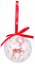 MagicHome karácsonyi labdák, fákkal, 14 db, 7,5 cm, piros/fehér, karácsonyfára