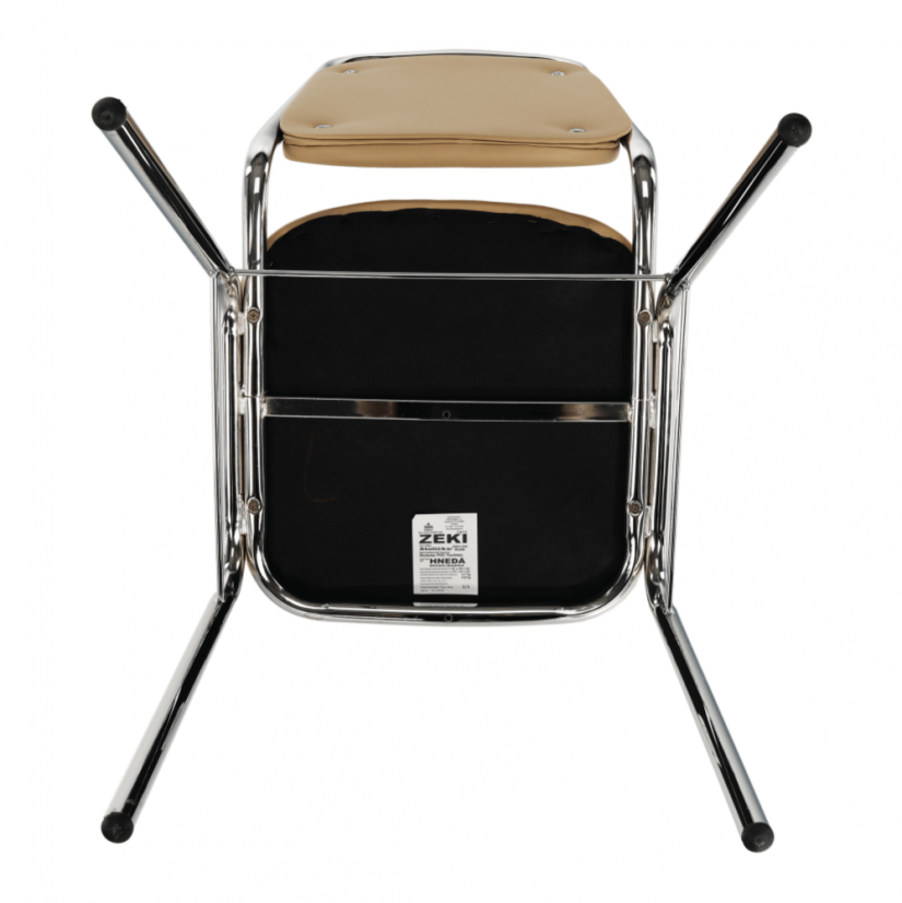 Stolica za sastanke, smeđa eko koža, ZEKI