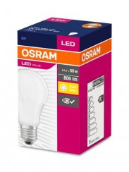 Žiarovka OSRAM® LED FR 060 (ean6842) nestmívací, 8,5W/827 E27 2700K Hodnota CLASSIC A