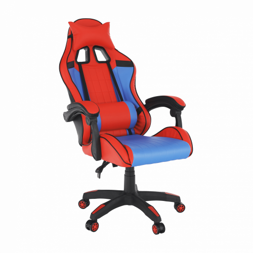 Büro-/Gamingstuhl, blau/rot, SPIDEX