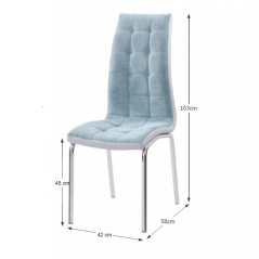 Esszimmerstuhl, Menthol/Chrom, GERDA NEU