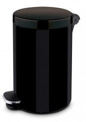 Abfallbehälter Edelstahl 20l Pedal schwarz