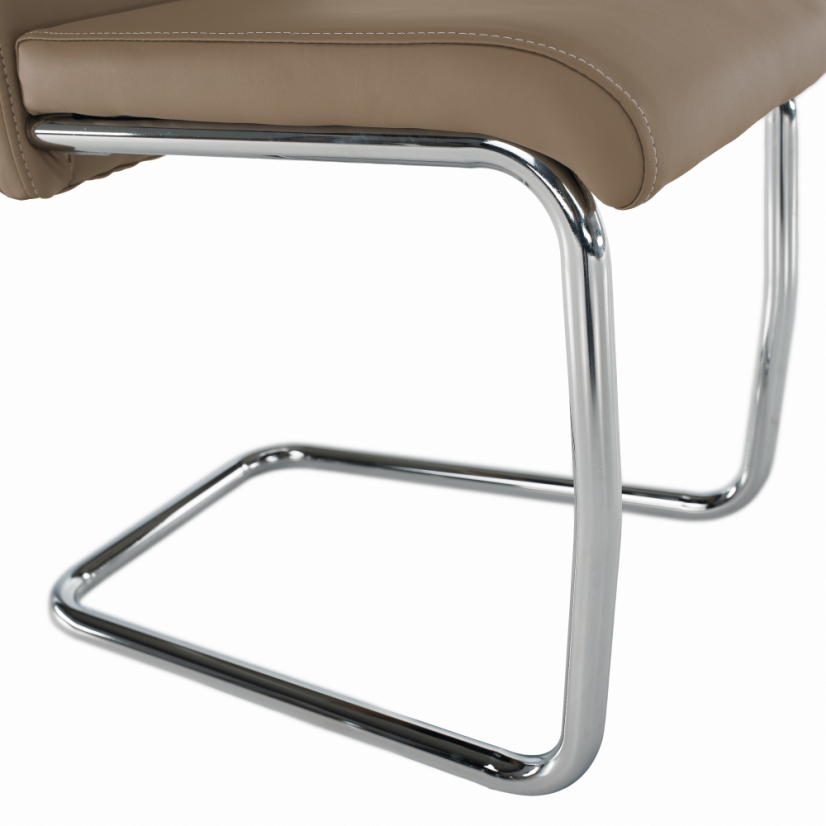 Esszimmerstuhl, Cappuccino/helle Nähte, ABIRA NEU