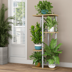 Blumenständer, Weiß/Sonoma-Eiche, LEDOR TYP 1