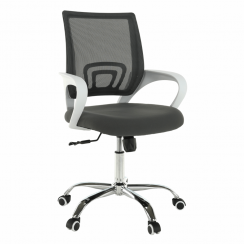 Irodai szék, szürke/fehér, SANAZ TYP 2