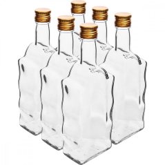 Staklena boca za alkohol 500 ml četvrtasta, čep na navoj Kláštorná KLC