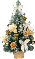 Braduleț MagicHome de Crăciun, împodobit, auriu, 50 cm