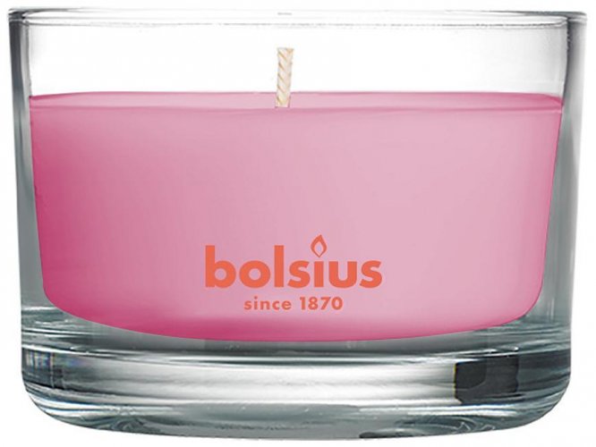 Gyertya Bolsius Jar True Scents 50/80 mm, illatos, magnólia, üvegben