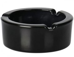 Aschenbecher 85x35mm aus schwarzem Glas