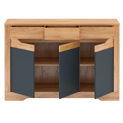 Kommode E, Gold-Craft-Eiche/Graphitgrau, FIDEL