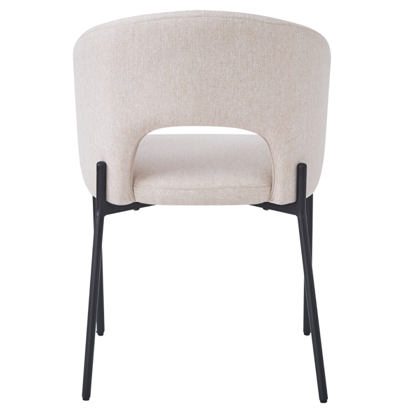 Esszimmerstuhl, beige/schwarz, LONKA