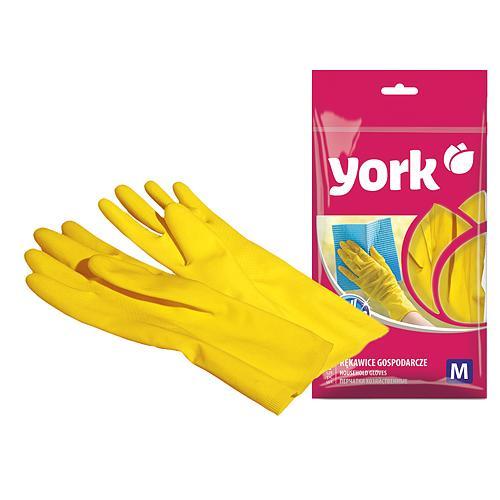 Rękawiczki York 092020, 08/M, żółte, do użytku domowego