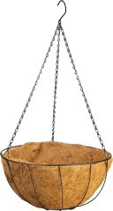 Strend Pro Hanger, Blumentopfhalter, Stahl/Kokos, hängend, mit Kette und Aufhänger, 40 cm