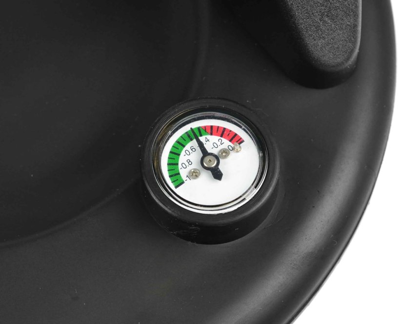 Vakuum-Aluminium-Saugnapf für Glas mit Manometer 1 x 200 mm, Tragkraft 120 kg, HART