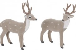 Figura jelena 15x5x16 cm plastična siva mešanica
