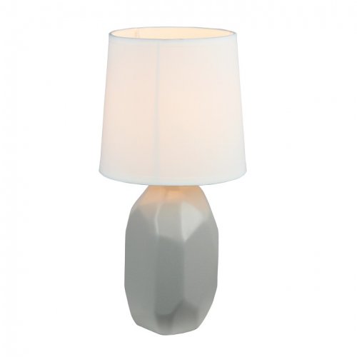 Keramička stolna lampa, siva, QENNY TYPE 2 AT15556