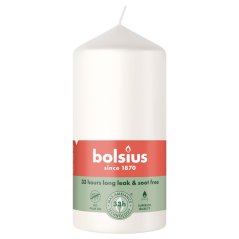 Sviečka Bolsius, 120x58 mm, biela (akce)