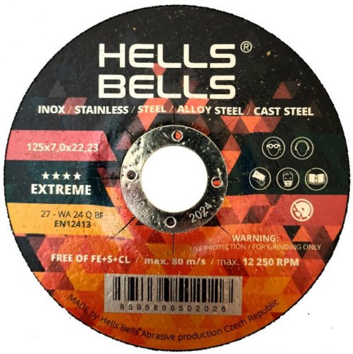 Hells Bells Rolle 125x7,0x22,2mm, T27, Extreme
