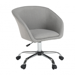 Krzesło biurowe, szarobrązowa tkanina/metal, LENER