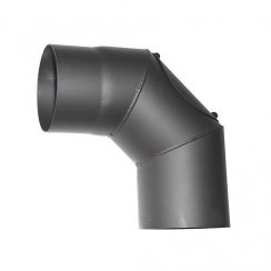 Koleno HS.CO 090/150/1,5 mm, s čistilno luknjo, dimovod, dimovodno koleno za priklop dimovodnih cevi