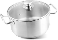 Rakott MagicHome Chloe, edény, 20 cm, 3 liter, üvegtetővel, rozsdamentes acél