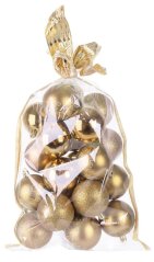MagicHome Weihnachtskugeln, 20 Stück, 6 cm, Gold, für den Weihnachtsbaum