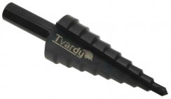 Stopenjski sveder 4-20 mm za pločevino, HSS M2 TiAlN korak 2 mm, ravna reža, TRDA