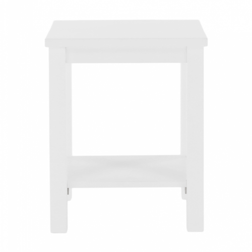 Noční stolek, masiv/bílá, FOSIL