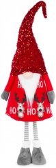 Figurină de Crăciun MagicHome, Elf, material, roșu, 32x22x130 cm