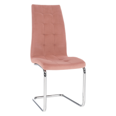 Jedilni stol roza blago Velvet/krom SALOMA NOVO