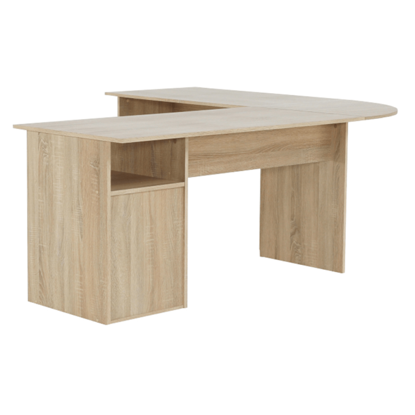Eck-PC-Schreibtisch, Sonoma-Eiche/Weiß, MAURUS NEW MA11
