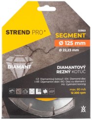 Kotúč Strend Pro 521A, 125 mm, diamantový, segment