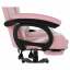 Pisarniški/gaming stol z RGB LED osvetlitvijo, roza/bel, JOVELA