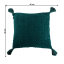 TEMPO-KONDELA USALE, pletený polštář, tmavě zelená, 45x45
