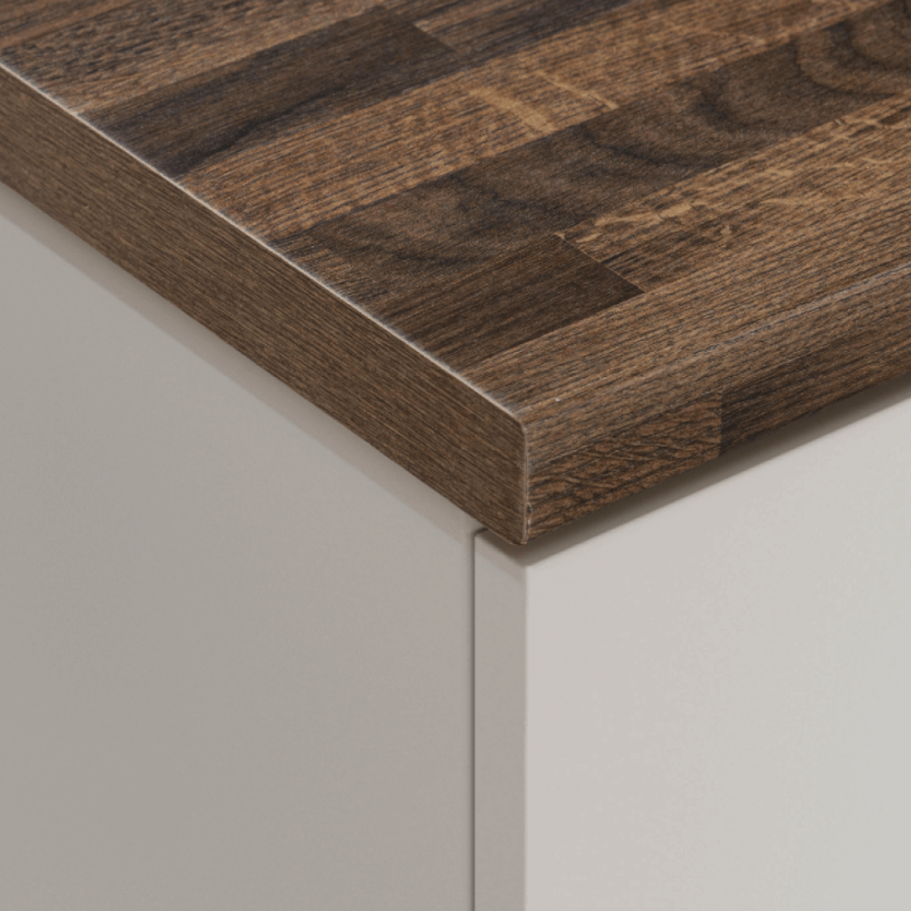 Unterer Eckschrank, Weiß/Nordische Kiefer, ROYAL D90N