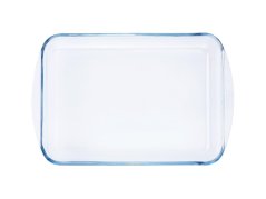 Sütőedény fülekkel négyzet alakú, 40x27x6cm, 3,7L, átlátszó üveg PYREX KLC