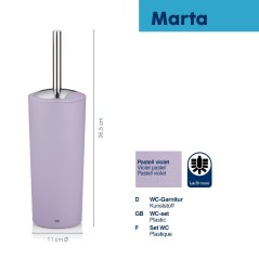 Štětka WC Marta, fialová 11x36,5 cm Štětka WC Marta, fialová 11x36,5 cm