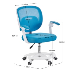 Drehstuhl, blau/weiß, TRIXI TYP 2