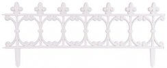 Fence Gardens F755, 87x34 cm, plastic, alb, mini gard decorativ, bal. 4 buc
