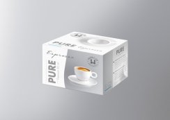 Šálka s podšálkou 85 ml PURE Premium, 2+2 ks sada