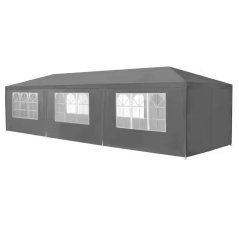 Záhradný komerčný pavilón, 3x9 m, 8 stien, sivý, MultiGarden